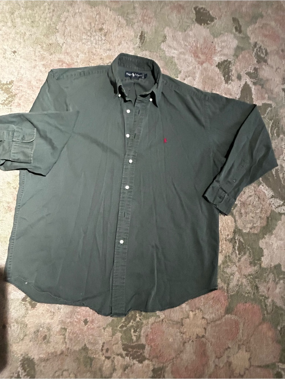 Polo by Ralph Lauren Olive Green Long-Sleeve Button-Down Shirt